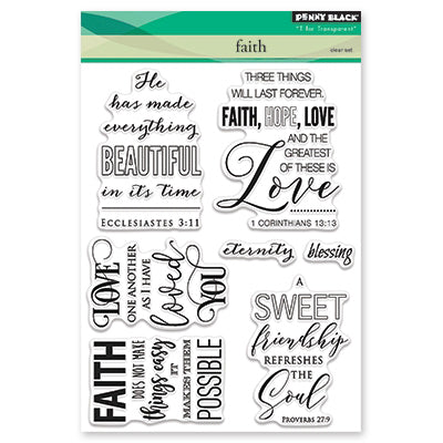Penny Black Clear Stamps, 5"x6.5", Faith