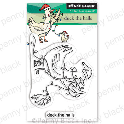 Penny Black, Clear Stamp, Duck The Halls, 3"x4"