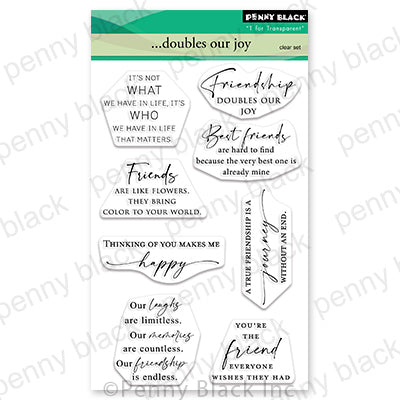 Penny Black Clear Stamps, 4"x6", ...Doubles Our Joy
