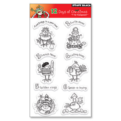 Penny Black Clear Stamps 5"X7" 12 days of Christmas