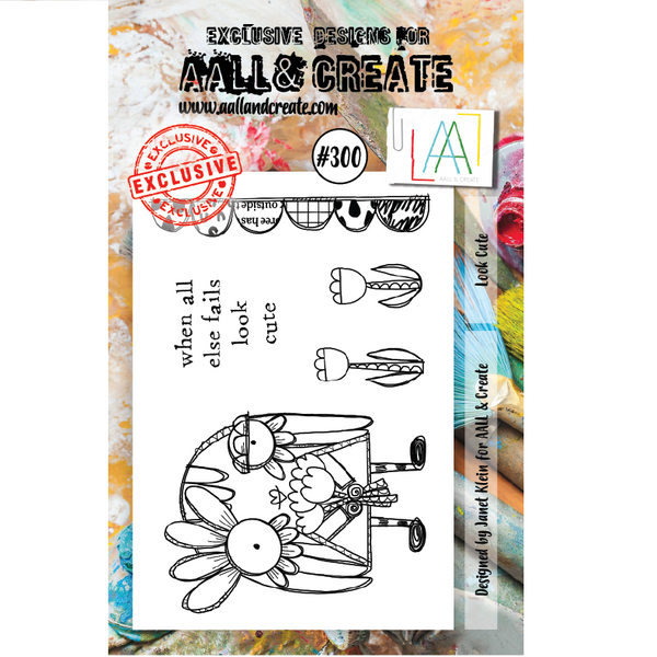AALL & Create, #300, Look Cute, A7 Clear Stamp, Designed by Janet Klein