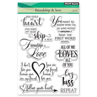 Penny Black, Clear Stamp Set, Friendship & Love