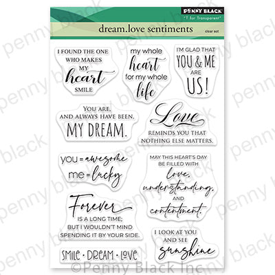 Penny Black, Clear Stamps, Dream.Love Sentiments