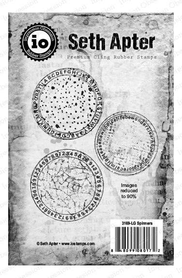 Impression Obsession, Seth Apter, Premium Cling Rubber Stamps, Spinners