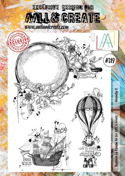 AALL & Create, MAGNIFY IT A4 Clear Stamp Set, #319