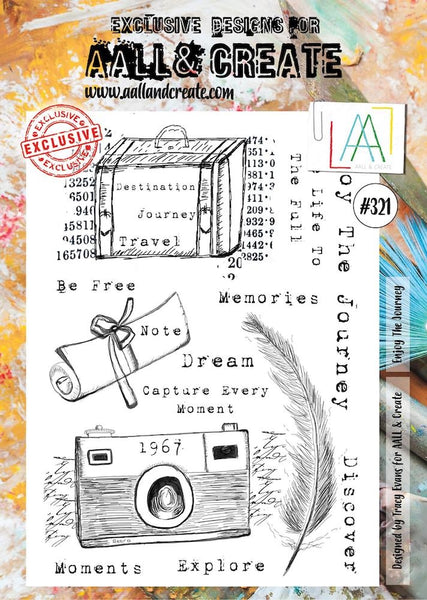 AALL & Create, Enjoy the Journey, A4 Clear Stamp Set, #321