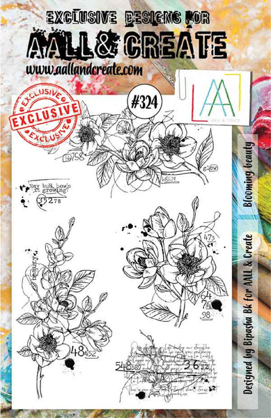 AALL & Create, Blooming Beauty, A5 Clear Stamp Set, #324