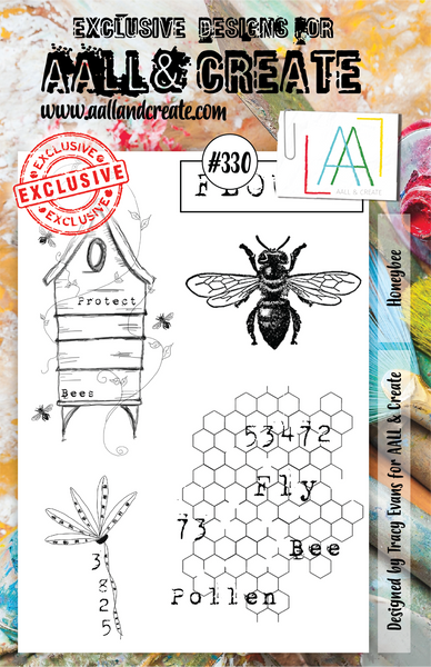 AALL & Create, Honeybee, A5 Clear Stamp Set, #330