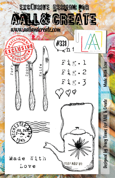 AALL & Create, #331, Made With Love, A5 Clear Stamp Set, Designed by Tracy Evans
