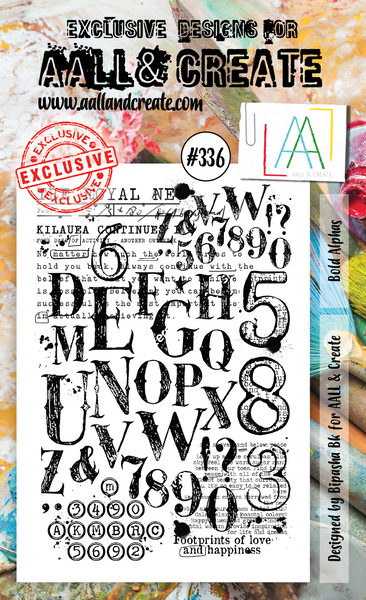 AALL & Create, Bold Alphas, A6 Clear Stamp, #336