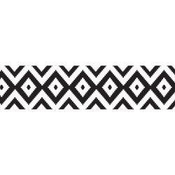 Grosgrain Printed Ribbon 1.5"X3yd, Black & White Geo