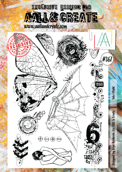 AALL & Create, A4 Clear Stamps, Take Flight, #367