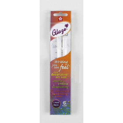 Gelly Roll Glaze Bold Point Pens 2/Pkg, White Clear
