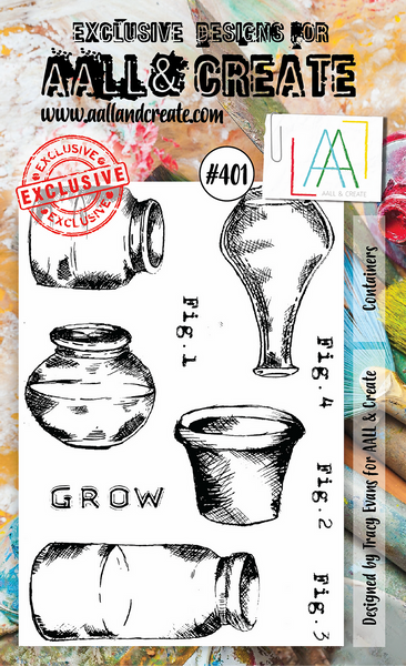 AALL & Create, Containers, Clear Stamps, Designed by Tracy Evans #401