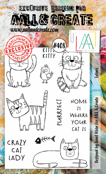 AALL & Create, Felines, Clear Stamps, Designed by Janet Klein #408