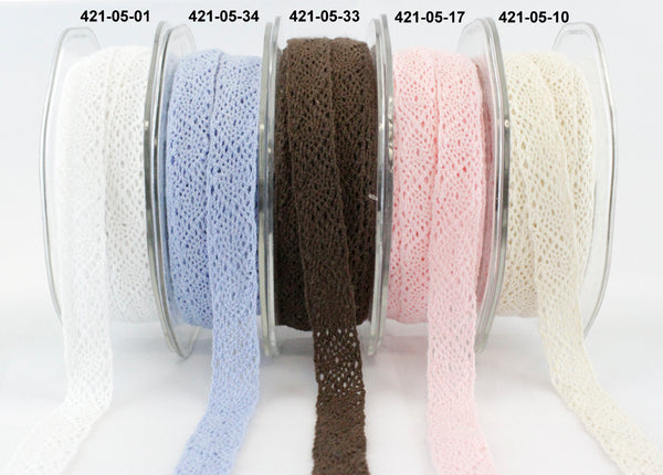 1/2 Inch Crochet Ribbon, Natural - Scrapbooking Fairies