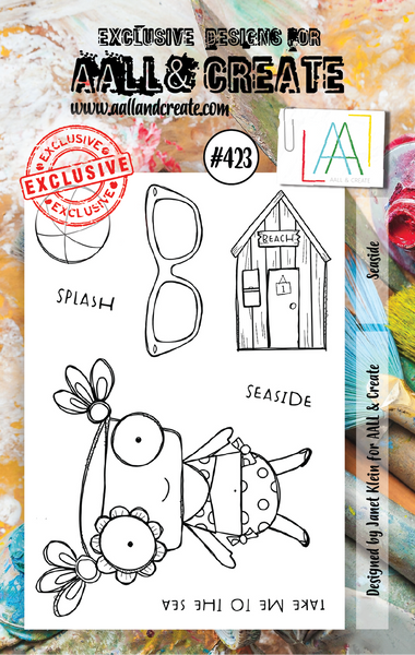 AALL & Create, #423, Seaside, A7 Clear Stamp, Designed by Janet Klein