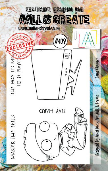 AALL & Create, #429, Game Changer, A7 Clear Stamp, Designed by Janet Klein