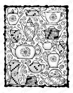 Impression Obsession, Coffee & The Crossword, Cling Stamp - Scrapbooking Fairies