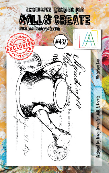 AALL & Create, #437, Watering Can, A7 Clear Stamp, Designed by Tracy Evans