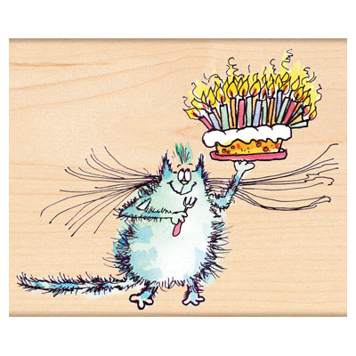 Penny Black, Wooden Stamp, Birthday Whiskers