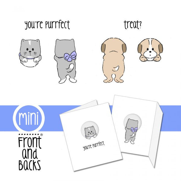 Cat & Dog Mini Cling Stamp Set - Scrapbooking Fairies