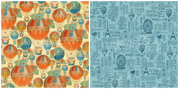 Graphic 45, World's Fair Collection, Double-Sided Cardstock 12"X12", Balloon Bouquest