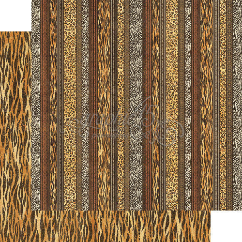 Graphic 45, Safari Adventure Collection,  Double-Sided Cardstock 12"X12", Exotic Patterns