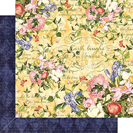 Graphic 45, Floral Shoppe Double-Sided Cardstock 12"X12", Sunlit Medley