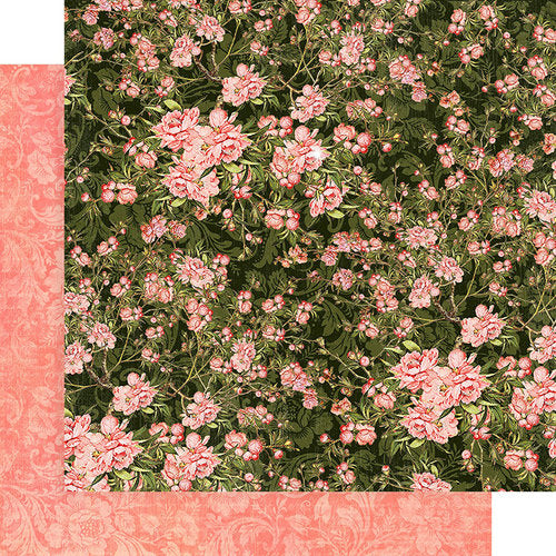 Graphic 45, Floral Shoppe Double-Sided Cardstock 12"X12", Verdant Blossoms