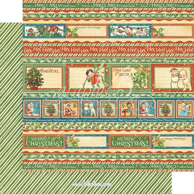 Graphic 45, Christmas Magic Collection, 12X12 Double-Sided Cardstock, Gifting Gala
