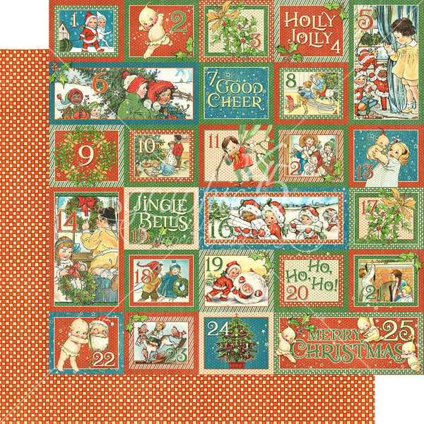 Graphic 45, Christmas Magic Collection, 12X12 Double-Sided Cardstock, Countdown Surprise