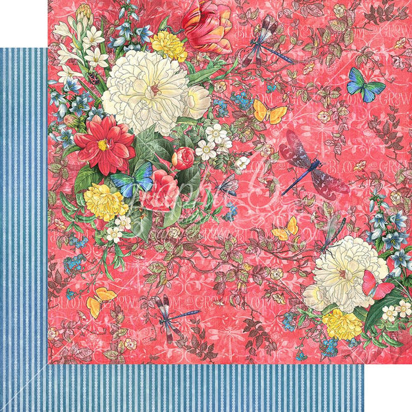Graphic 45, 12X12 Flutter Collection Patterned Paper, Dazzling