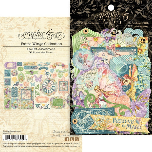 Graphic 45, Die-Cut Assortment, Fairie Wings Collection (4502088)