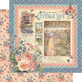 Graphic 45, Cottage Life Double-Sided Cardstock 12"X12", Cottage Life