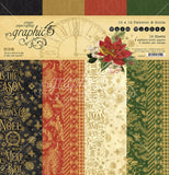 Graphic 45, Patterns & Solids Double-Sided Paper Pad 12"X12" 16/Pkg, Warm Wishes Patterns & Solids