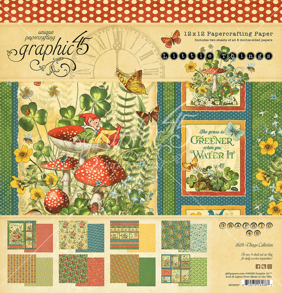 Graphic 45 Collection Pack 12"X12", Little Things