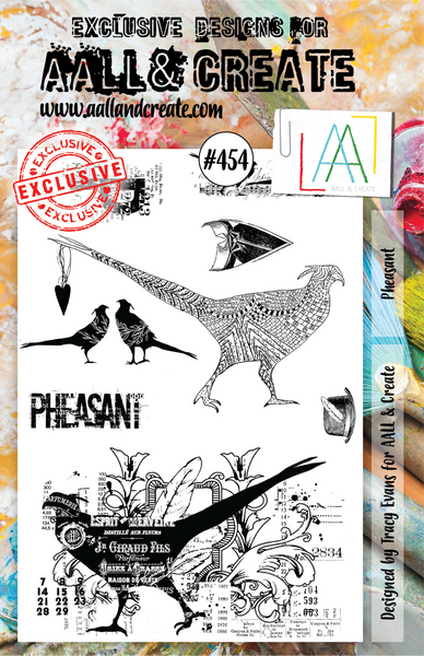 AALL & Create, A5 Clear Stamp Set, Pheasant, #454