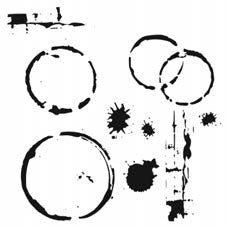 The Crafters Workshop, Stencil, 6x6, Coffee Splotch