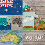 Around The World Double-Sided Cardstock 12"X12", AUSTRALIA - Scrapbooking Fairies