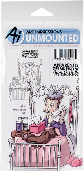 Art Impressions People Cling Rubber Stamps 7"X4", Irresistible - Scrapbooking Fairies