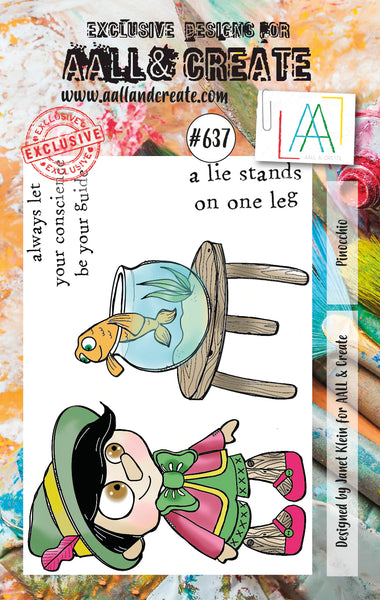 AALL & Create, A7 Clear Stamp by Janet Klein, Pinocchio, #637
