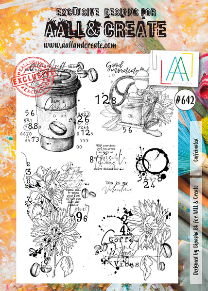 AALL & Create, A4 Clear Stamp by Bipasha Bk, Caffeinated, #642