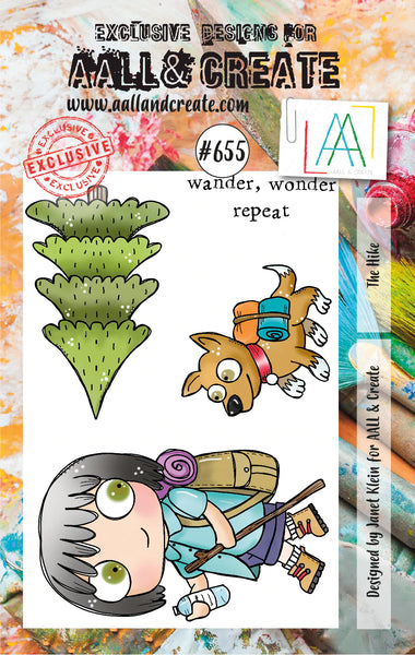 AALL & Create, A7 Clear Stamp by Janet Klein, The Hike, #655