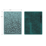 Sizzix Texture Fades Embossing Folders 2PK - Dot-Matrix & Gridlock Set by Tim Holtz