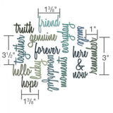 Sizzix Thinlits Die Set 16PK - Friendship Words: Script