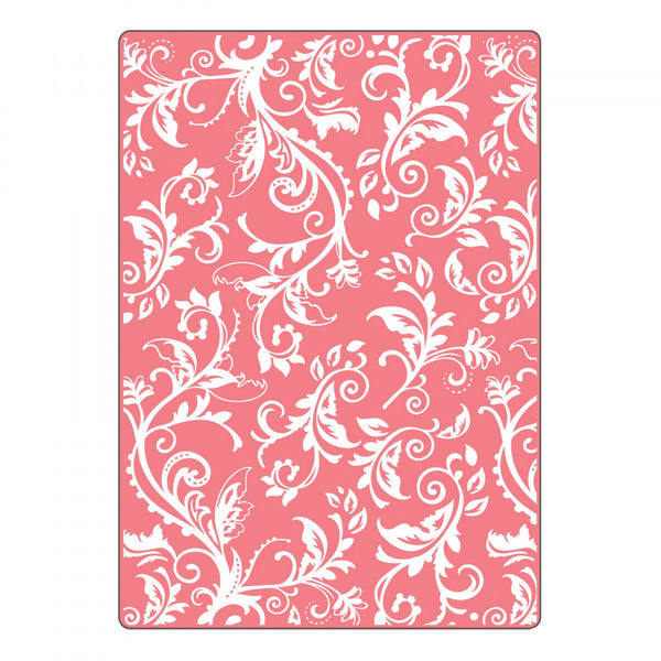 Sizzix Textured Impressions Plus Embossing Folder (8.25" x 11.75") by Rachael Bright - Botanical Swirls