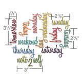 Sizzix Thinlits Dies By Tim Holtz,14/Pkg, Script Daily Words