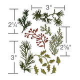 Sizzix Thinlits Dies By Tim Holtz 11/Pkg, Mini Holiday Greens (661597)
