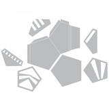 Sizzix Thinlits Die Set 7PK - Geometric Holder, 3-D by Linda Kanase - Scrapbooking Fairies